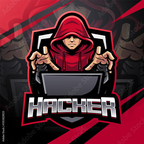 hacker mascot for sports and esports illustration logo