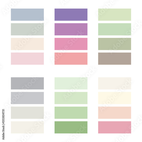 Abstract color palette Color swatches
