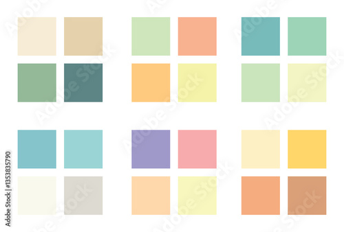 Abstract color palette Color swatches