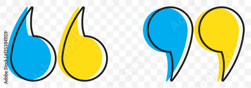 Quote icon vector illustration. Coloring Quotation mark sign and symbol. EPS 10.