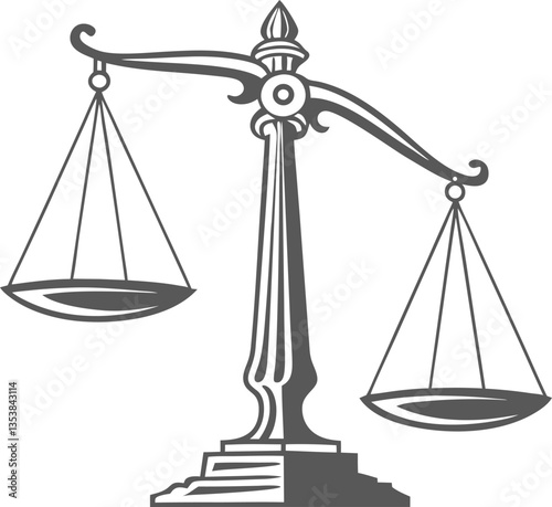 Scales icon. Stock vector