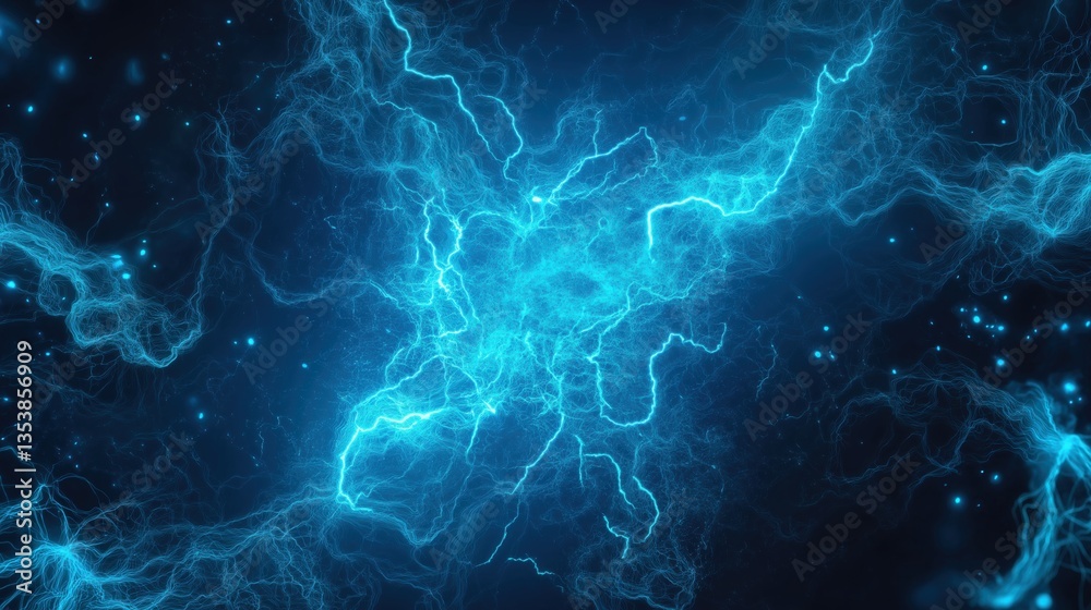 an electrifying blue energy field with lightning-like patterns. This image exudes a sense of power and dynamism an electrifying blue energy field with lightning-like patterns. This image exudes a sense of power and dynamism