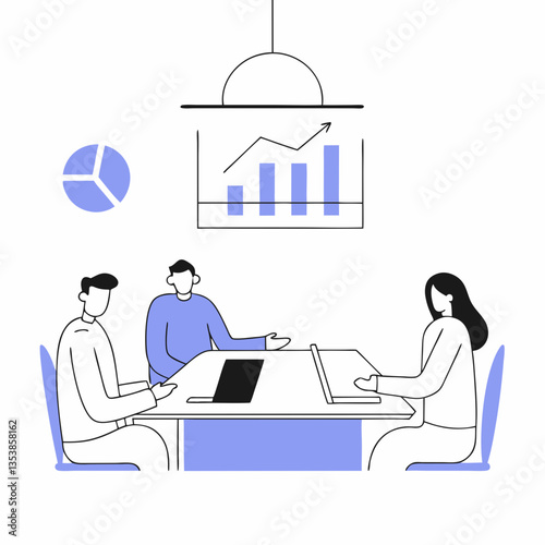 Business Collaboration Scene – Ideal for Teamwork and Office Communication Visuals