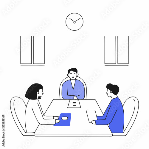 Business Collaboration Scene – Ideal for Teamwork and Office Communication Visuals