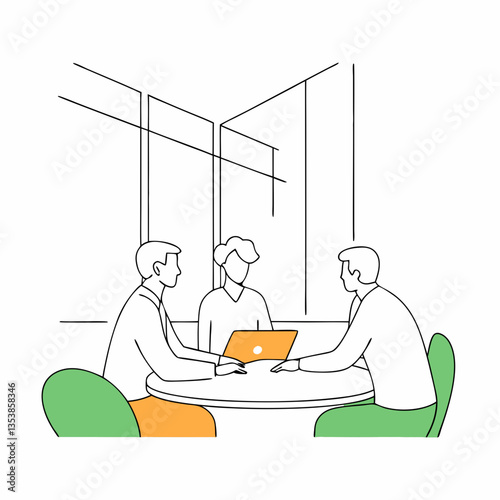 Business Collaboration Scene – Ideal for Teamwork and Office Communication Visuals