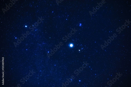 Obraz na płótnie Milky Way stars photographed with a wide angle lens. w salonie