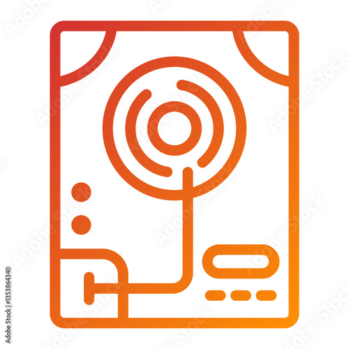 Vector Design Hard Disk Icon Style