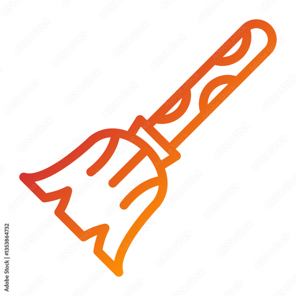 Obraz premium Vector Design Broomstick Icon Style