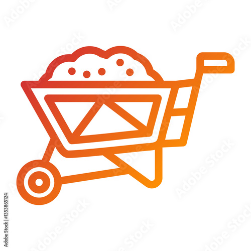 Vector Design Wheelbarrow Icon Style