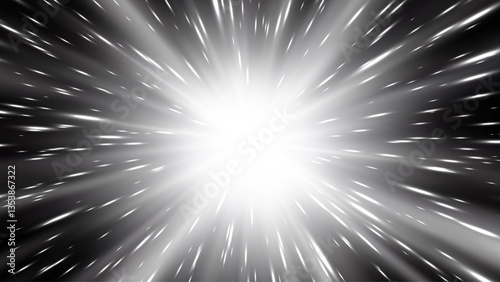 Hyperspace Jump Motion Blur Background. Abstract Star Explosion