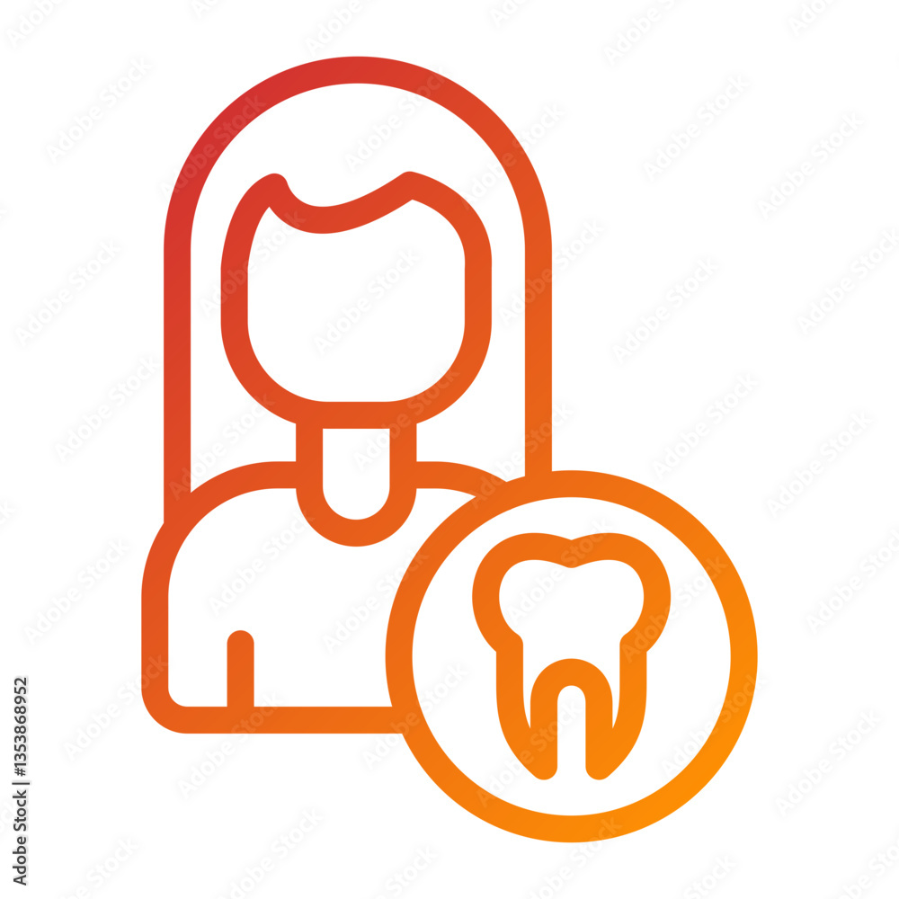 Female Dentist Icon Style Female Dentist Icon Style