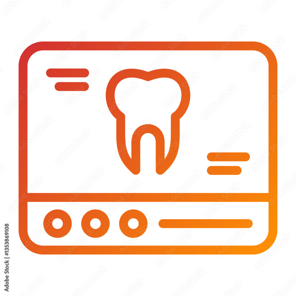 Tooth Xray Icon Style Tooth Xray Icon Style
