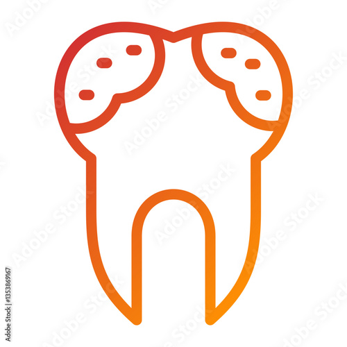 Tooth Decayed Icon Style