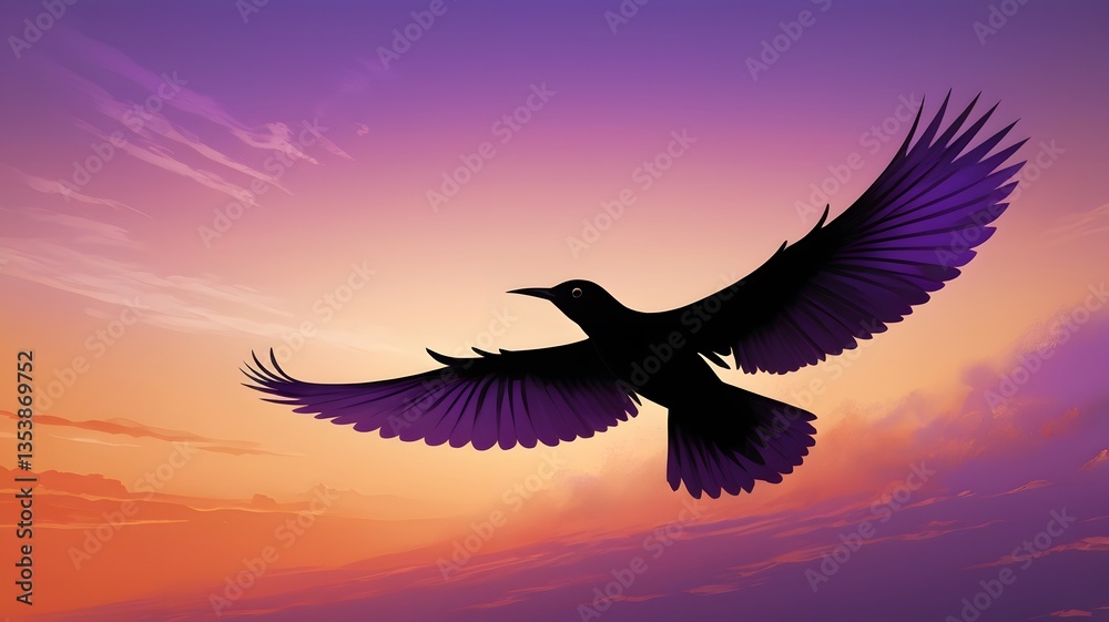 Obraz premium eagle in sunset