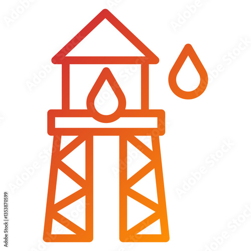 Water Tower Icon Style