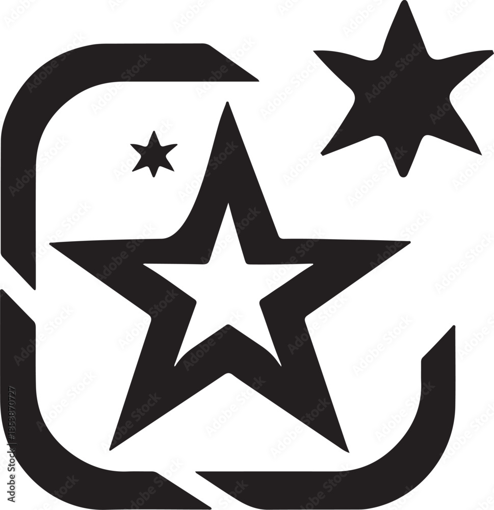 Fototapeta premium Ai 3 star symbol