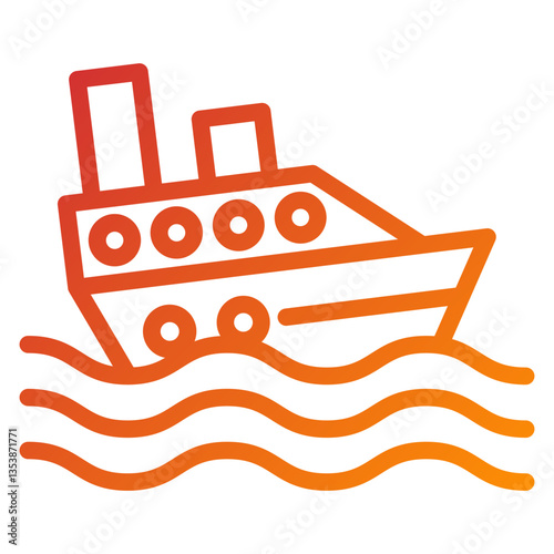 Boat Sink Icon Style