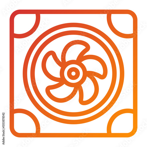 Air Cooler Icon Style