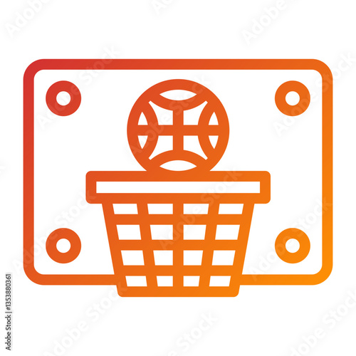 Basketball Hoop Icon Style