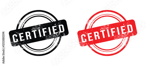 certified stamp set red and black vector png. certified round isolated sign. certified label set , red round grunge vintage approved sign, approved, tag