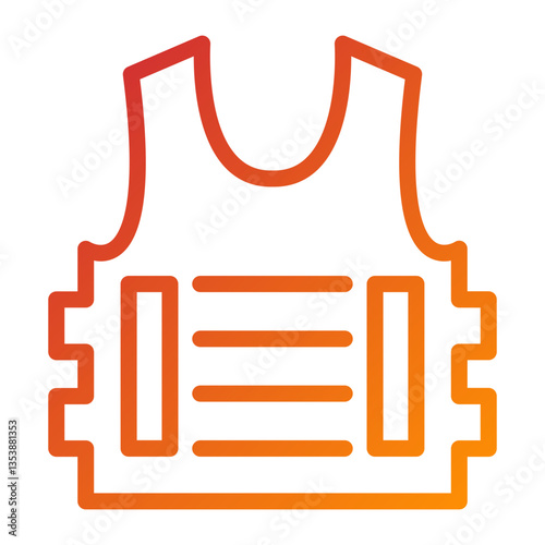 Bulletproof Vest Icon Style