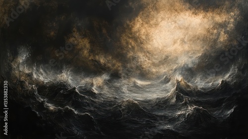 Stormy Seascape at Dawn