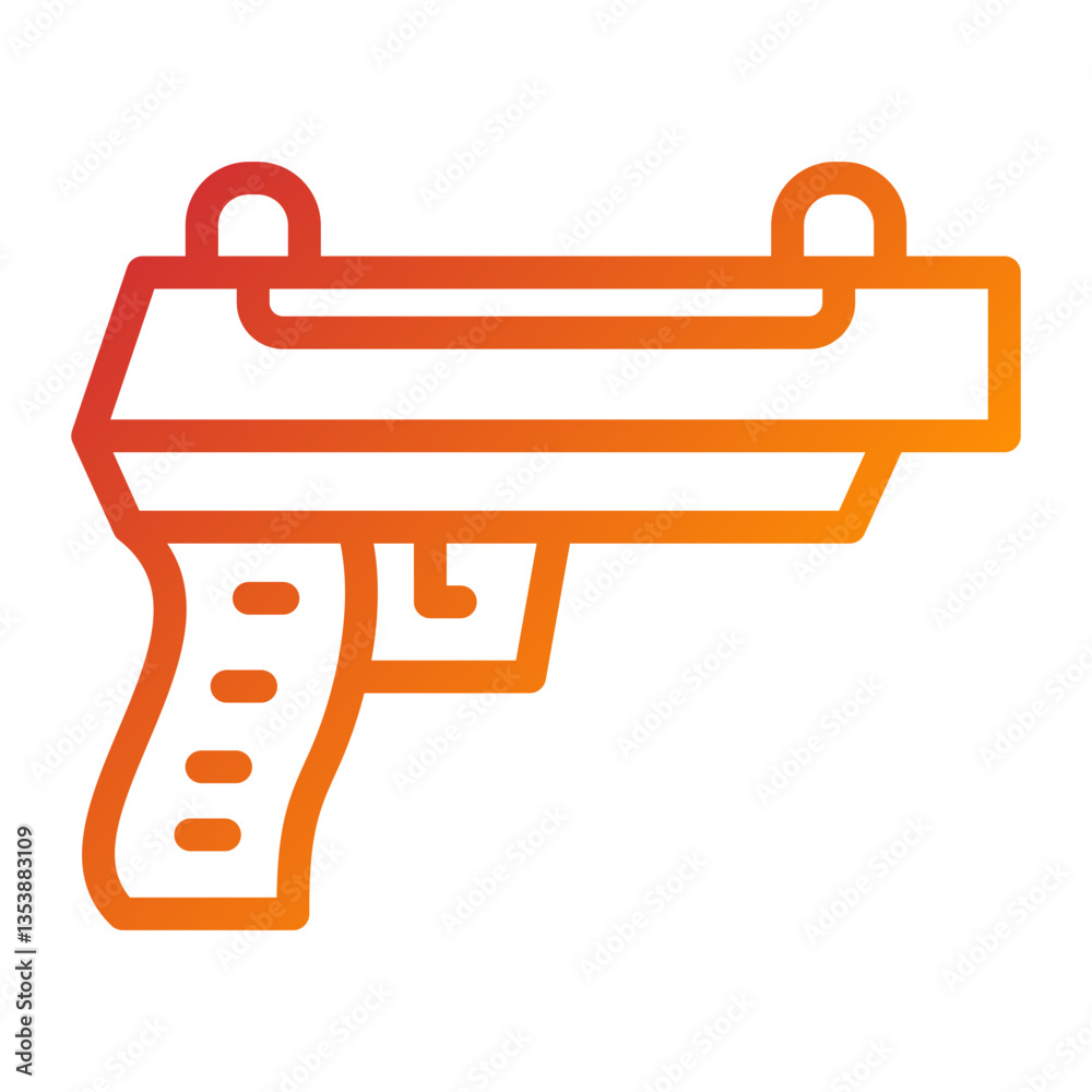 Obraz premium Gun Icon Style