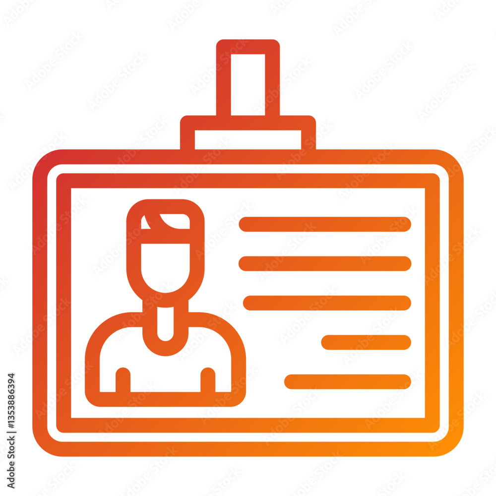 Fototapeta premium Library Card Icon Style