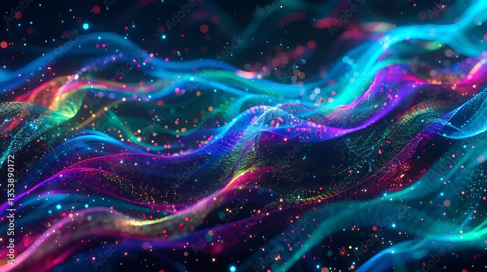 colorful abstract futuristic smoky wave background image wallpaper generative AI colorful abstract futuristic smoky wave background image wallpaper generative AI