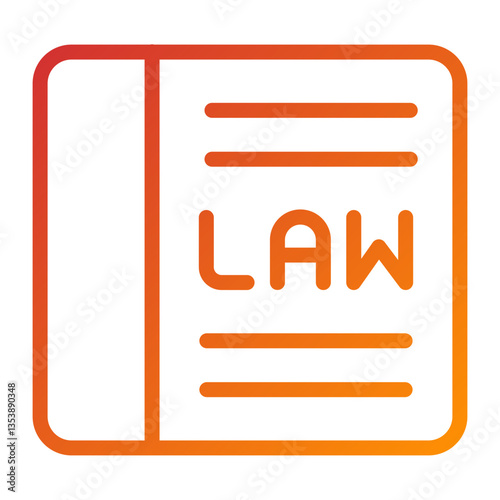 Law Book Icon Style