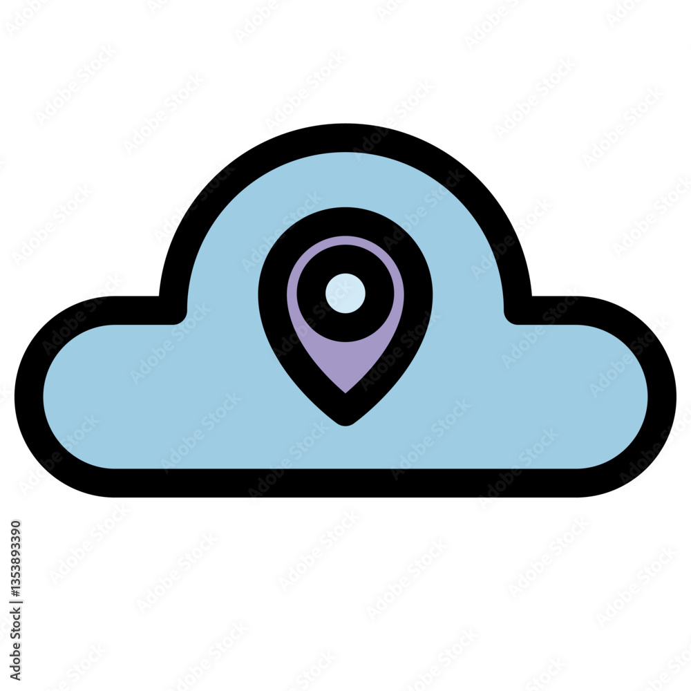 Obraz premium Cloud computing symbol - Cloud computing, cloud infrastructure, technology and network icon.