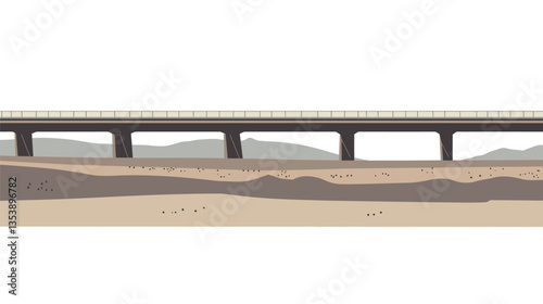 A Long Highway Cross – Endless Road Intersection in Perspective