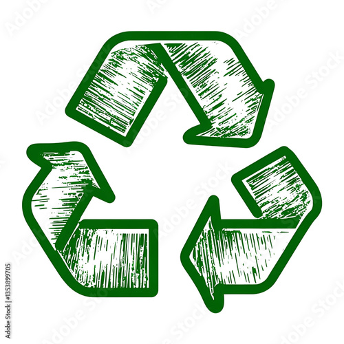 A realistic recycling symbol made of fresh green grass, isolated on a transparent background. Perfect for eco-friendly designs, sustainability campaigns, environmental projects, and green energy conce