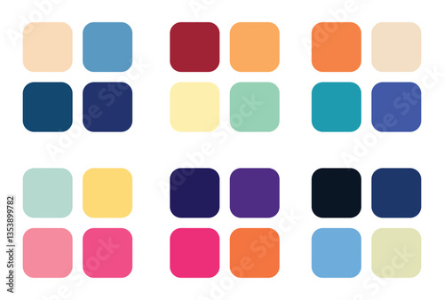 Abstract color palette Color swatches