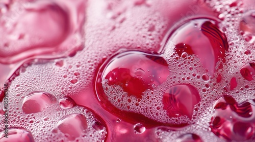Abstract heart shape in water drops. Close-up. Possible use Background, wallpaper