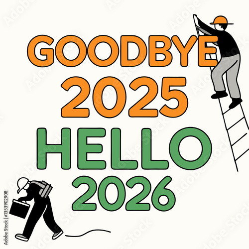 New Year Celebration Banner – 2026 Typography Art
