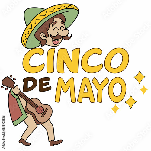 Funny Cinco de Mayo Music Theme – Vector Artwork