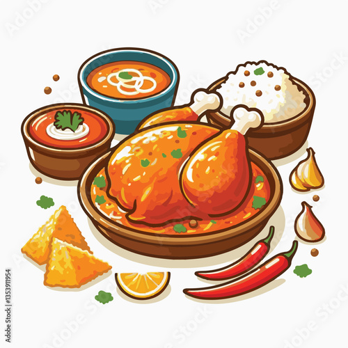 food, indian, dinner, butter chicken, spicy, traditional, chicken, dish, cuisine, curry, meal, delicious, restaurant, meat, lunch, rice, asian, bowl, plate, masala, tikka, butter, hot, background, rec