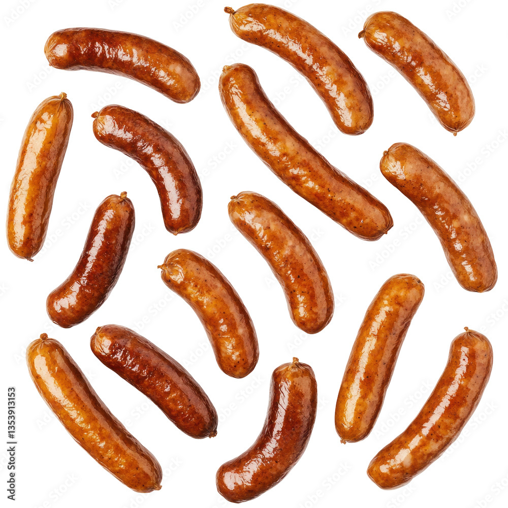 sausages isolate on transparent sausages isolate on transparent