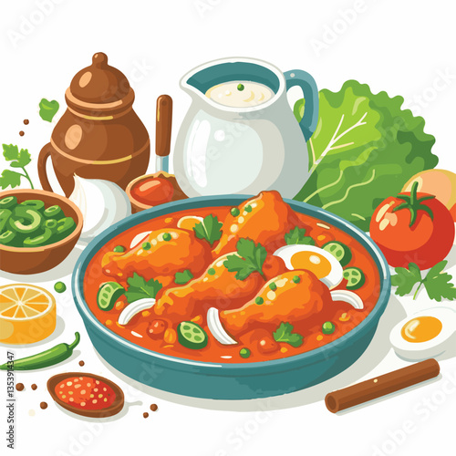 food, indian, dinner, butter chicken, spicy, traditional, chicken, dish, cuisine, curry, meal, delicious, restaurant, meat, lunch, rice, asian, bowl, plate, masala, tikka, butter, hot, background, rec
