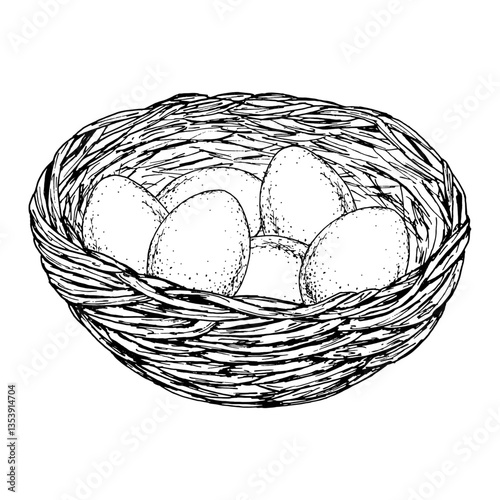 Black and white ink drawing of three pussy willow branches. Hand-drawn spring botanical illustration for seasonal cards, invitations, packaging, nature-themed designs, or religious celebration