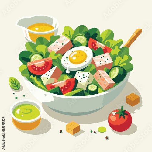healthy, lunch, food, cheese, meal, lettuce, fresh, salad, green, gourmet, bread, parmesan, delicious, sauce, vegetable, dinner, caesar, bowl, chicken, appetizer, cuisine, dish, crouton, grilled, plat