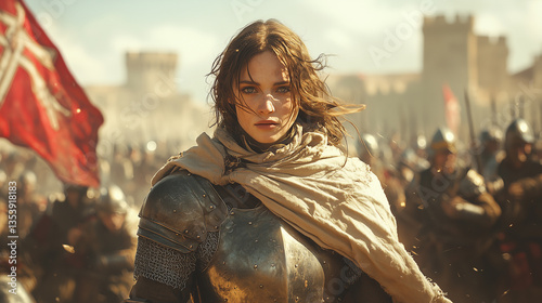 Joan of Arc Leads Fierce Assault on English Position with Unyielding Determination
