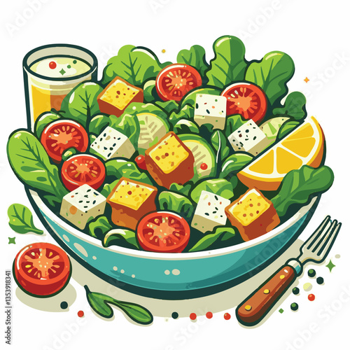 healthy, lunch, food, cheese, meal, lettuce, fresh, salad, green, gourmet, bread, parmesan, delicious, sauce, vegetable, dinner, caesar, bowl, chicken, appetizer, cuisine, dish, crouton, grilled, plat