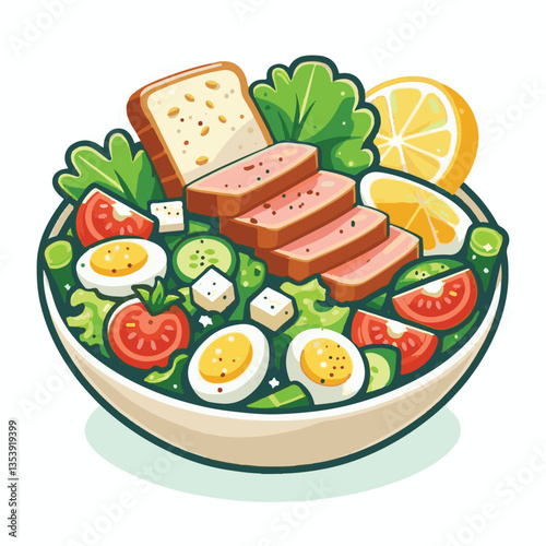 healthy, lunch, food, cheese, meal, lettuce, fresh, salad, green, gourmet, bread, parmesan, delicious, sauce, vegetable, dinner, caesar, bowl, chicken, appetizer, cuisine, dish, crouton, grilled, plat
