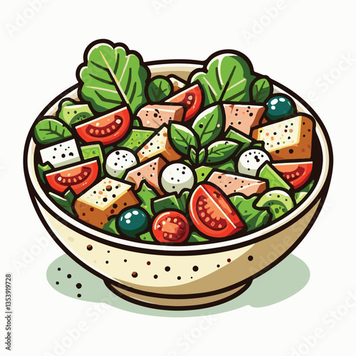 healthy, lunch, food, cheese, meal, lettuce, fresh, salad, green, gourmet, bread, parmesan, delicious, sauce, vegetable, dinner, caesar, bowl, chicken, appetizer, cuisine, dish, crouton, grilled, plat