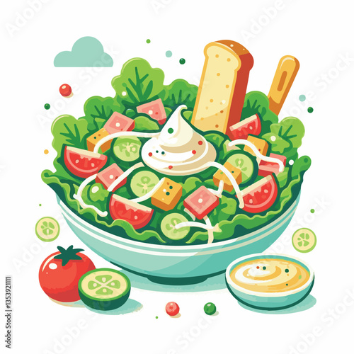healthy, lunch, food, cheese, meal, lettuce, fresh, salad, green, gourmet, bread, parmesan, delicious, sauce, vegetable, dinner, caesar, bowl, chicken, appetizer, cuisine, dish, crouton, grilled, plat