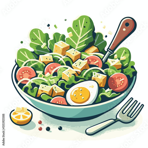 healthy, lunch, food, cheese, meal, lettuce, fresh, salad, green, gourmet, bread, parmesan, delicious, sauce, vegetable, dinner, caesar, bowl, chicken, appetizer, cuisine, dish, crouton, grilled, plat