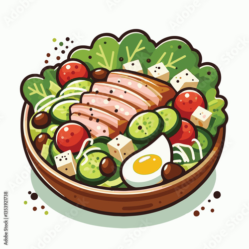 healthy, lunch, food, cheese, meal, lettuce, fresh, salad, green, gourmet, bread, parmesan, delicious, sauce, vegetable, dinner, caesar, bowl, chicken, appetizer, cuisine, dish, crouton, grilled, plat