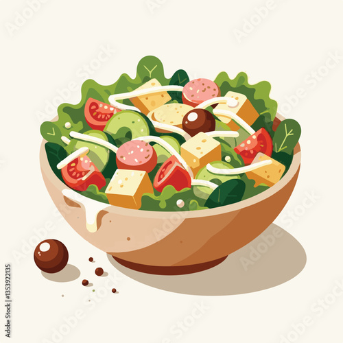 healthy, lunch, food, cheese, meal, lettuce, fresh, salad, green, gourmet, bread, parmesan, delicious, sauce, vegetable, dinner, caesar, bowl, chicken, appetizer, cuisine, dish, crouton, grilled, plat